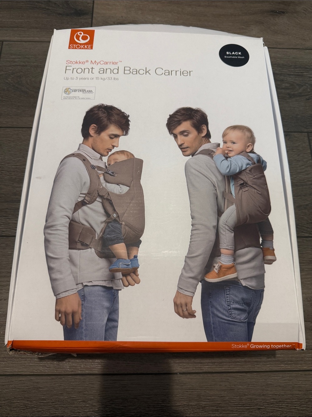 Stokke Front and Back Carrier BLACK MESH NWT